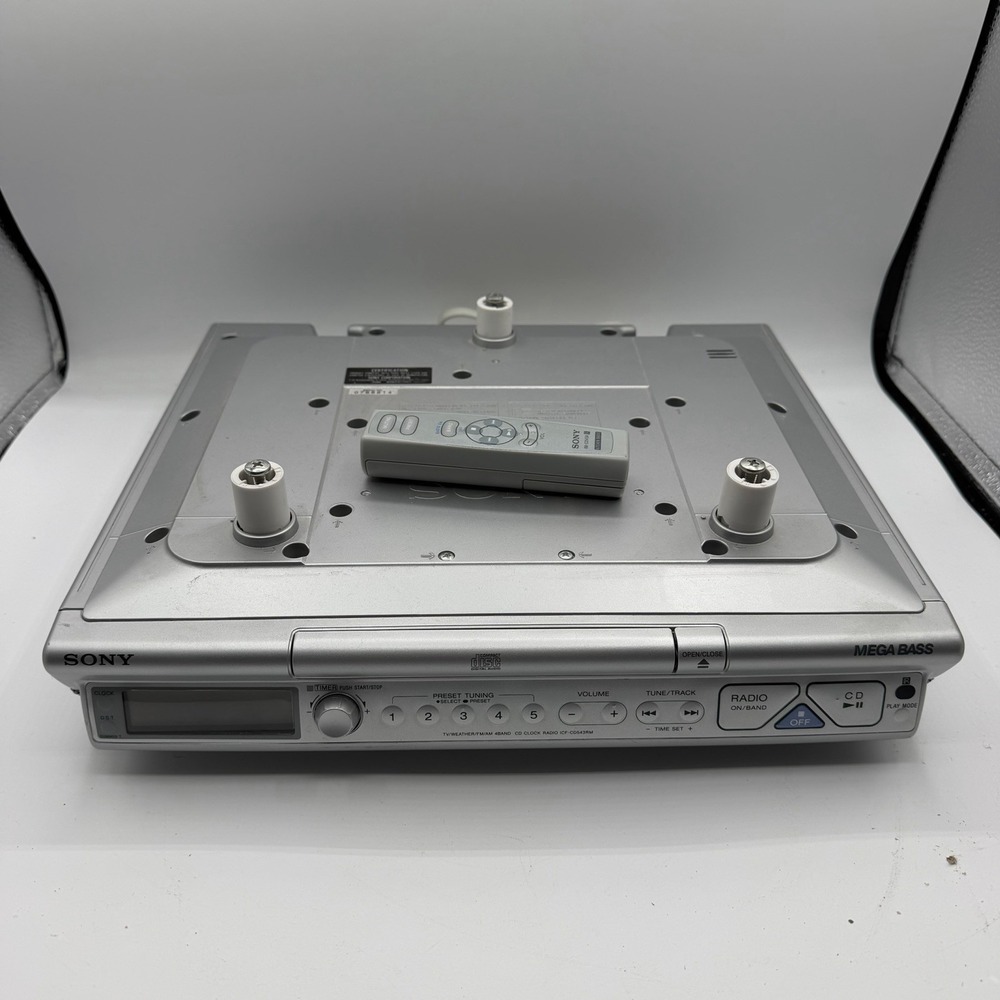 Sony ICF-CD543RM Under Cabinet CD Player AM/FM Radio w/ Remote & Hardware TESTED